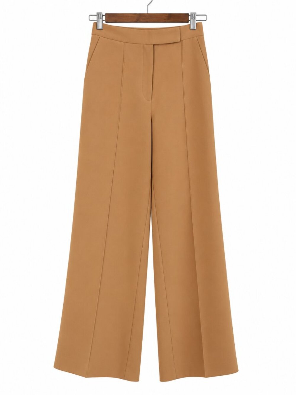 Topshop Camel Wide Leg Trousers